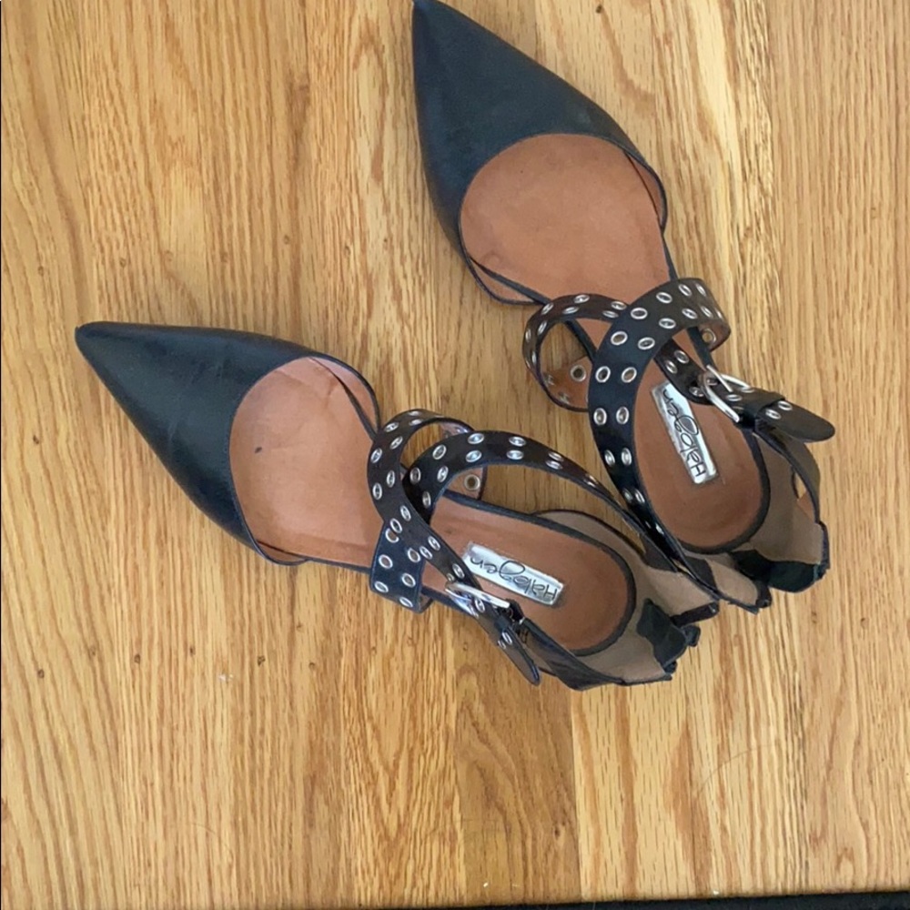 Halogen molly leather pointy flats